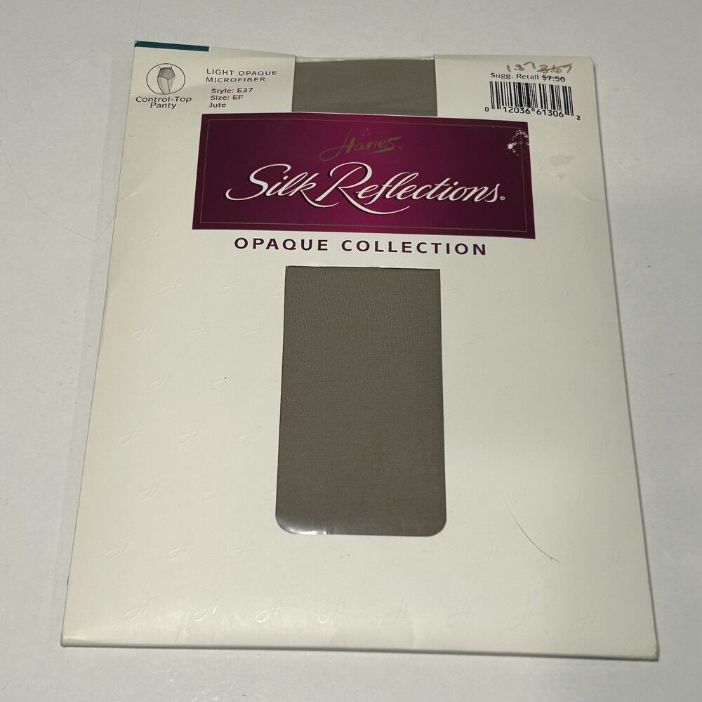 HANES‎ Silk Reflections 1998 New SZ EF Control Top Light Opaque Color Jute